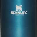 Stanley Adventure-To-Go Vacuum Bottle 25 oz | Wide Mouth with Leakproof Cup Lid | Keep Drinks Hot or Cold | Packable for Travel | Insulated Stainless Steel Thermos | BPA-Free | Blue Glow