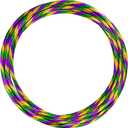 Gemscream 12 Pack 24 inch Exercise Hoop Plastic Glitter Hoop Obstacle Course Ring Toy for Adult Party Gymnastic Playing for Parade Decoration Games Performance Outdoor Sports, One Size