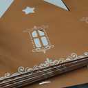 Thyle 48 Pcs Christmas Gingerbread House Gift Boxes 6.7 x 6.5 x 6.5 in Christmas Cookie Boxes Goodie Bakery Packaging with 12 White & 12 Pink Ribbon for Xmas Housewarming Holiday Treats Party Favors