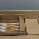 LeRatio Ceramic Dinnerware Sets for 4,Porcelain Plates and Bowls Sets, Reactive Glaze Dishes Set,Chip Resistant and Scratch Resistant | Oven&Dishwasher & Microwave Safe,Service for 4-Kahki &Black