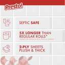 Amazon Brand - Presto! Ultra-Strong 2-Ply Toilet Paper, 24 Mega Rolls = 120 Regular Rolls, 308 Sheets Per Roll, Unscented