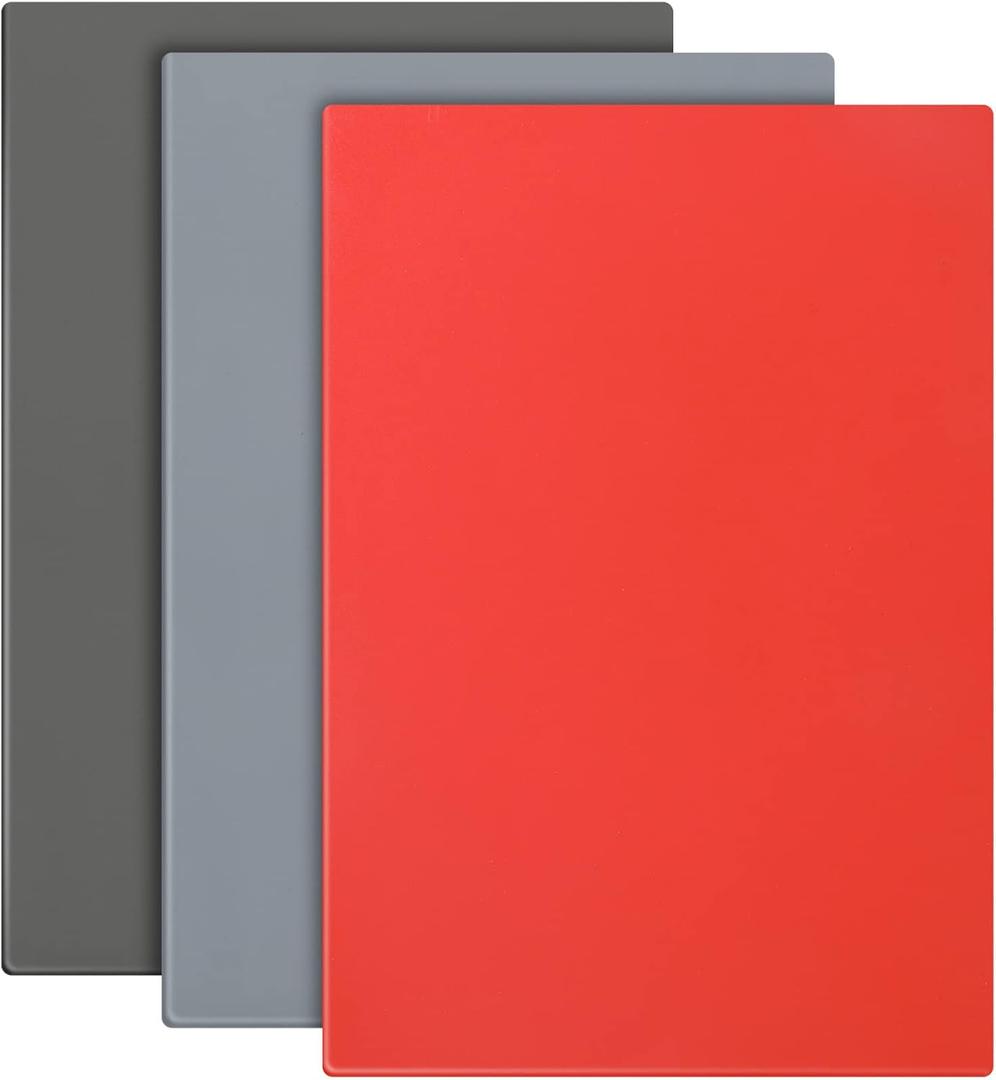 Tondiamo 3 Pcs Rubber Stamp Sheets for Laser Engraving Machine, A4 Rubber Stamp Sheets for Laser Cutter Soft to Make, 2.3 mm(Red, Dark Gray, Light Gray)