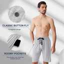 BAMBOO COOL Men's Pajama bottoms Lounge Sleep Shorts Soft Comfortable Breathable Pajamas Shorts with Pockets 2 Pack (M)