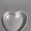 HEYYUMI Heart Shaped Cake Pan, 8 Inch, Aluminum, Nonstick, Heart Cake Tin Mold for Baking, Silver