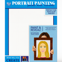 Portrait Painting Kit - Set of 2 "Paint & Reveal" Canvas Kits with 12 Paint Pots & Brush – Perfect for Paint & Sip Parties, Ages 4+