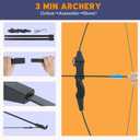 40" Youth Bow and Arrow Set for Kids 8-12 & Teens - Ambidextrous Recurve Archery Gear with Safety Arrows - Toys for Ages 8-13, Backyard Games Gift for Beginner Archers