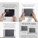 MOFT Laptop Stand for Desk, Adhesive MacBook Computer Stand with 2 Adjustable Viewing Angles, Foldable and Portable Laptop Riser Compatible with 11"-16" Laptops, Black(Adhesive Version)