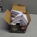 Kingdder 4 Pieces Moravian Star Light LED 3D Star Hanging Light Powered by Battery with Timer Function White Porch Lantern Holiday Decor for Indoor Outdoor Christmas Tree Balcony Courtyard (12 Inch)