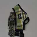 PUPTECK Soft Mesh Dog Harness and Leash Set Pet Puppy Cat Comfort Padded Vest No Pull Harnesses, Green/Yellow, M (NECK: 14", CHEST: 17"-21"))