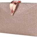 CORIOS Small Clutch Purses for Women Evening Bag with Leaf-style Flip Lock Bridal Wedding Handbag