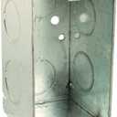 Hubbell Raco 4 in. x 2 in. Handy Box, Welded, 2-1/8 in. Deep, Eight 3/4 in. KO's, Gray (674)