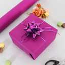 BEISHIDA Hot Pink Glitter Gift Wrapping Paper Roll Solid Color Sparkle Bulletin Board Paper Christmas Gift Wrap Paper for Flower Wrapping Wedding Birthday Graduation Gift Wrapping (17inchesX32.8ft)