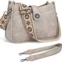 APHISON Crossbody Bags For Women Trendy, Vegan Leather Hobo Purse Shoulder Handbag Bucket Bag with 2 Strap (004-gray)