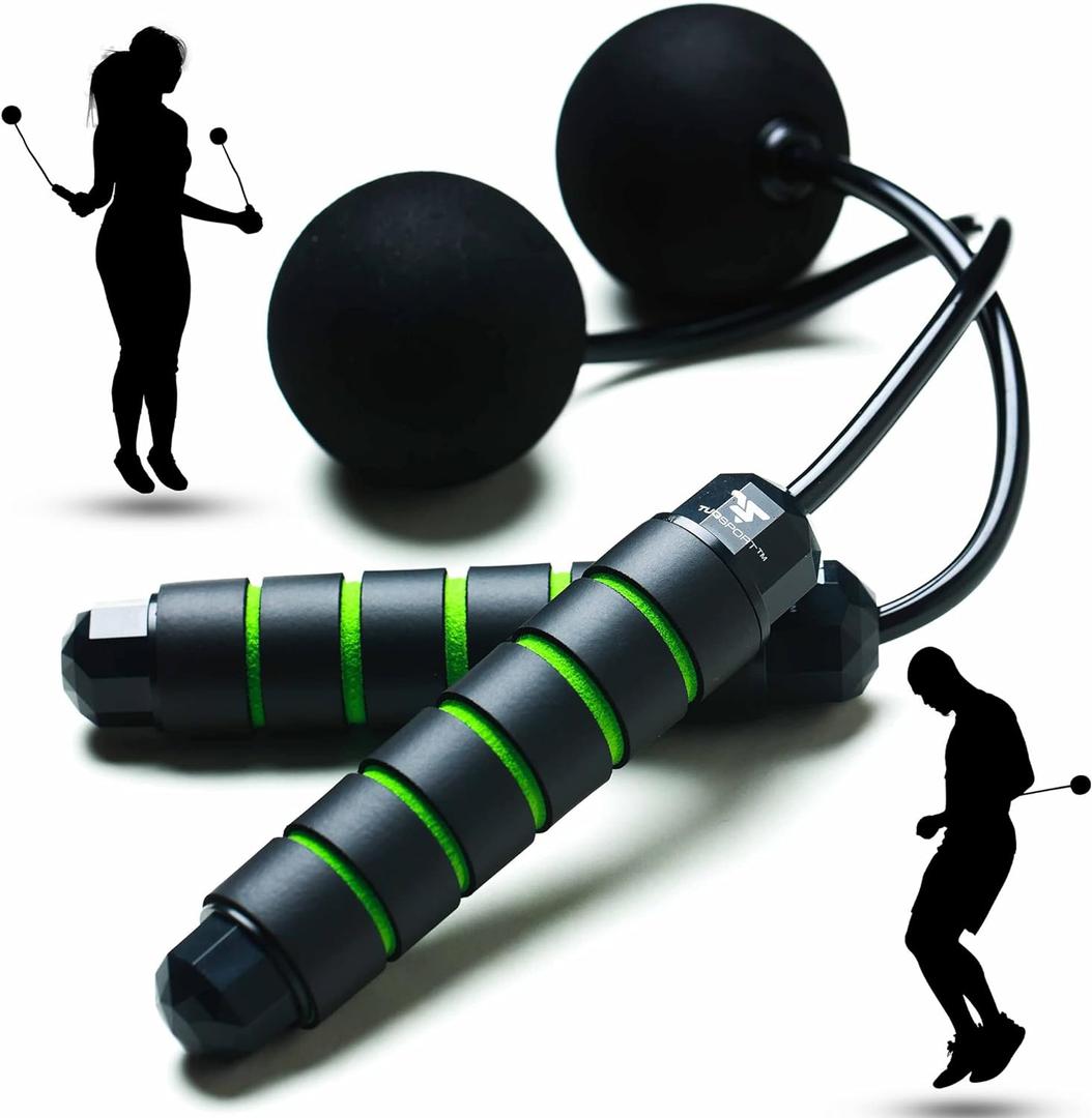 Weighted Cordless Jump Rope - Adjustable Length Ropes Ropeless Jump Rope For Beach Body - Eliminate Dad Bod With Indoor Jumprope - Cordless Jumping Rope Great For Improving Fitness In Small Spaces