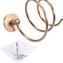 Hair Dryer Holder, Antique Wall Mount Solid Brass Hair Dryer Holder, Space-Saving, Rust-Resistant, Elegant Design for Bathroom, Bedroom, Hotels & Spas