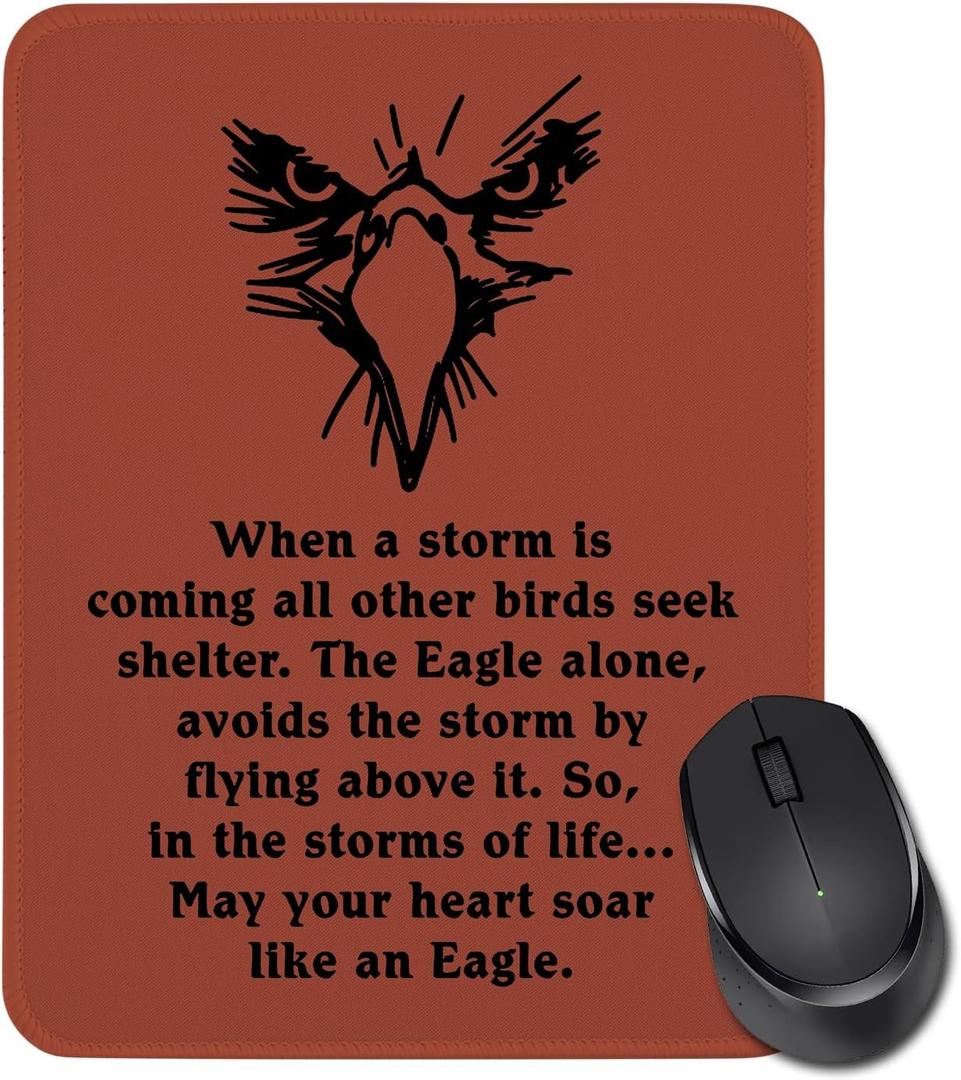 Eagle Gift for Scouts Mouse Pad Rectangle Mouse Pads for Computers Laptop Court of Honor Gift Boy Scout Gift Scouts Leader Gift Birthday Graduation Gifts for Son Daughter (Brown)