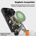 Genuine Forged Carbon Fiber Case for iPhone 14 Pro, Built-in Magnets, Compatible with MagSafe, Military Grade Drop Protection, Shockproof Phone Cover - Glossy Red