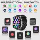 PJYUBVOR Smart Watch for Men Women (Answer/Make Calls), 2.0" Fitness Tracker with 100+ Sport Modes, Heart Rate/Sleep Monitor, Pedometer, SpO2, IP68 Waterproof Smart Watch for Android iOS Phones