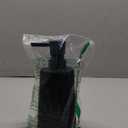 Small Soap Dispenser for Bathroom and Kitchen, Modern Farmhouse Striped Style Plastic Hand Soap Dish Soap Dispenser with Pump Matte Black