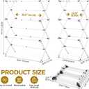 APEXCHASER Clothes Drying Rack Foldable, Enlarged Drying Rack Clothing, Extendable Laundry Drying Rack, Space-Saving, Suitable for Indoor/Outdoor Use, 45.28" 14.57" 35.51", White