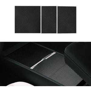 TPARTS Real Matte Carbon Fiber Center Console Cover for Tesla Model Y Juniper(2025-2026)/Model 3 Highland(2024-2026) Center Console Interior Cover Wrap Kit Protector Accessories (Premium/Performance)