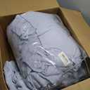 Masaca Oversized King Comforter 128x120,3 Pieces Vintage Farmhouse Ruffled Bedding Comforter Set Lightweight Ultra Soft French Country Bedding (1 Light Blue Ruffle Comforter +2 Pillowcases), Oversized King Plus 128x120