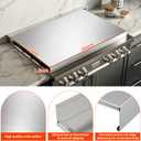 Gas Noodle Board Stove Cover: Mineye Gas Stove Top Cover Stainless Steel, Gas Stove Cover Board for Gas and Electric Stove Range Expanding Kitchen Space, Sliver, Large Size 30"x 22"x2.6"