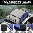 WORKPRO Rooftop Cargo Carrier Roof Bag, 21 Cubic Feet, Waterproof Roof Rack Cargo Carrier for Vehicle with/Without Rack, Heavy Duty 840D PVC, Includes Anti-Slip Mat, 6 Safety Hooks and Storage Bag
