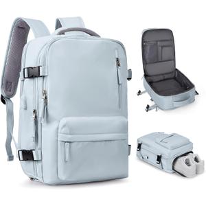 coowoz Travel Backpack For Women Men Airline Approved,Carry On Backpack,Large Hiking Backpack Waterproof Outdoor Sports Rucksack Casual Daypack Fit 15.6 Inch Laptop Backpack Blue College Backpack