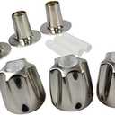 DANCO Bath Tub and Shower 3-Handle Remodeling Trim Kit for Price Pfister Verve, 3-Handle, Brushed Nickel, 1-Pack (81429)