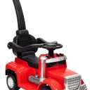 Outfunny 3-in-1 Ride on Push Car for Toddler 1-3 Years with Handle & Music, 14.17 inches x 34.65 inches x 34.25 inches
