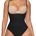 SHAPERX Open Bust Shapewear Tummy Control Bodysuits for Women Seamless Compression High Waisted Body Shaper 2XL/3XL