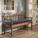 Outdoor Bench Cushion Waterproof 45"x18" Fade-Resistant Patio Furniture Cushion with Ties for Porch Swing, Loveseat, or Indoor Bench Replacement, Dark Grey