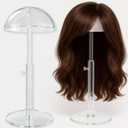Acrylic Wig Display Stand Adjustable Height for wig and hat Shop window display (16inch)