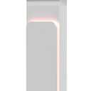 Brandable Kiosk Floor Stand for Displays with Custom Branding Panel & LED Lights VESA 75x75 100x100 Monitor TV Tablet Displays Lockable Secure (ADD-VFSKLED)