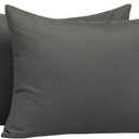 NTBAY Zippered Toddler Pillowcases Set of 2, 100% Brushed Microfiber 13x18 Pillowcases, Super Soft and Cozy Travel Kids Nursery Pillow Cases, 13x18 Inches, Dark Grey