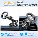 Coolpow for MagSafe Car MountWindshield+Vent+Dash Magnetic Phone Holder for Car Phone Holder Mount Cell Phone Holders for Your Car Accessories Gifts for Mothers Day Phone Holder for iPhone 17 16 15