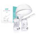 EZBASICS Hair Steamer 2 in 1 Ion Facial Steamer with Extendable Arm Table Top Hair Humidifier Hot Mist Moisturizing Facial Atomizer Spa Face Steamer Design for Personal Care Use at Home 1 Pack + 2Uses