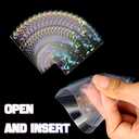 500pcs Holographic Card Sleeves Trading Card Sport Games 66x91mm Photocards for Collectors Players Durable Protectors Laser Flashing Transparent Snowflake Butterfly Rainbow Star Glass Heart Sakura