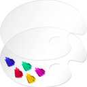 Large Acrylic Paint Palette 2pcs 15.7 x 11.8 Inches, Clear Oval-Shaped Non-Stick Acrylic Oil Paint Mixing Tray, Comfortable to Hold & Easy to Clean, for DIY Art Painting Plate (Big Size)