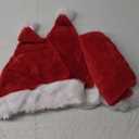 AOGU 3 Pack Plush Santa Hat Confortable Velvet Red Christmas Hat for Christmas Party Favors Fit for Adults and Kids