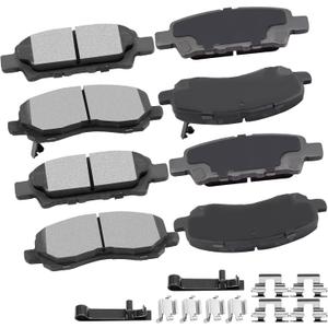 cciyu D1037 D866 Ceramic Front Rear Disc Brake Pad For Chrysler 200/Sebring,For Dodge Avenger/Caliber,For Jeep Compass/Patriot,For Mitsubishi Lancer/Outlander,18 For Mitsubishi Outlander Sport,8pcs
