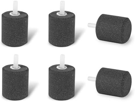 hygger Silent Aquarium Air Stones, Fish Tank Aerator Bubble Stone, Air Pump Accessories for Aquariums Kit for Aquarium Fish Tank and Hydroponic (6PCS(High 0.86in,Dia 0.86in))