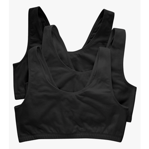 Hanes Women's Scoopneck Cotton Bralette Crop Top (3 Pack) Size XL