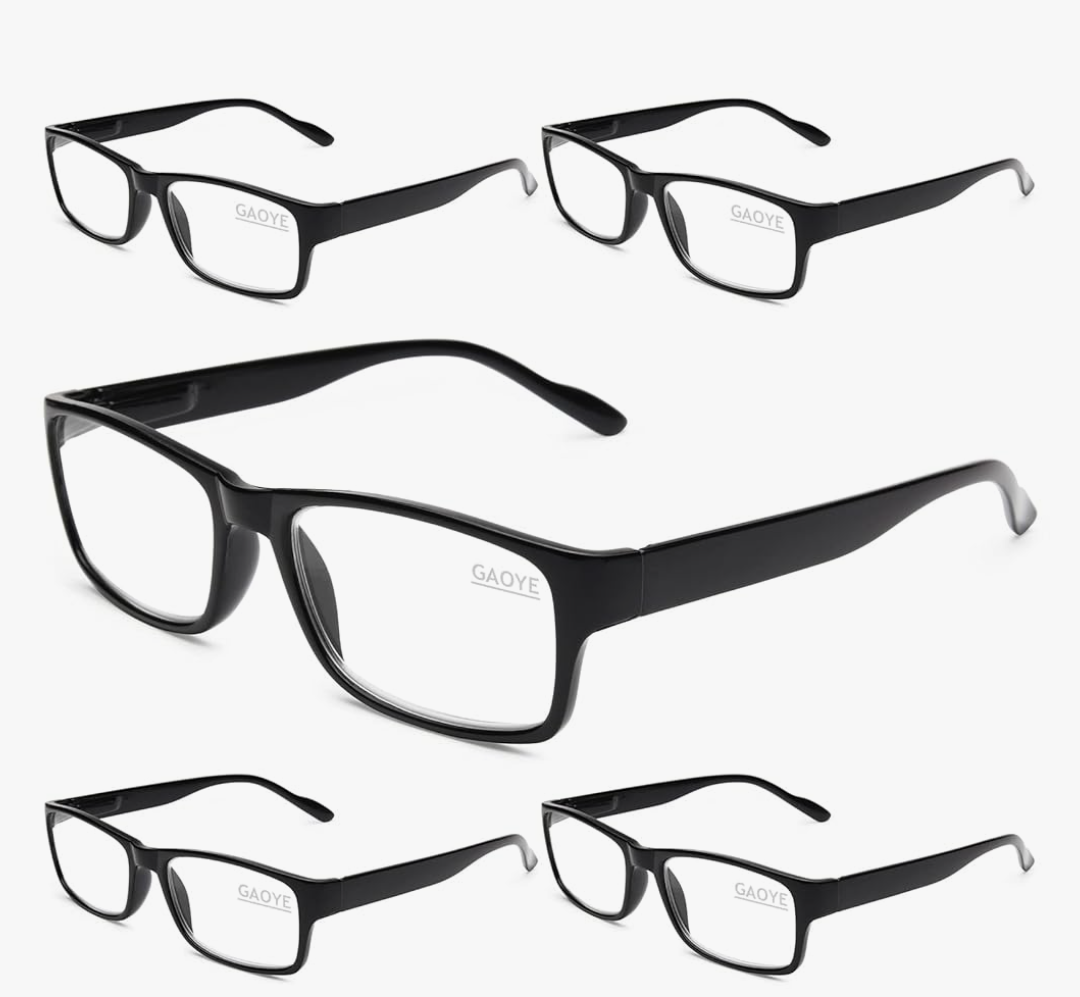 Gaoye Professional Reading Glasses for All Day - Computer Readers with Blue Light Protection - Value Pack 1.0