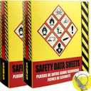 Ring Binder Depot 2 Pack of SDS Binder, Heavy Duty 3 Ring Binder with 1.5 In Capacity Holds 250 Pages, Trilingual with EnglishSpanishFrench, Durable and Highly Visible Safety Data Sheets, Yellow