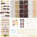 Xylise Jewelry Making Supplies Kit Natural Stone Beads for Irregular Natural Stone with for DIY Craft Bracelet Necklace Earrings for Adults(Red)