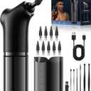 Ear Wax Removal - Electric Ear Wax Removal Kit - Ear Cleaner with 4 Cleaning Modes for Safe and efficient Removal of Earwax buildup, Suitable for Both Adults and Children (Black)