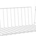 ClosetMaid Wire Hanging Shelf Basket for Storage, Organization in Closet or Pantry, No Assembly or Installation, Durable, White