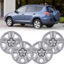 17" Silver Wheel Skins (Set of 4) for 2006-2012 Toyota Rav4, 17 inches ABS Wheel Covers Compatible with 06-12 Rav4 Steel Wheels- Auto Tire Replacement Cap Cover 42611-0R020 42611-42200